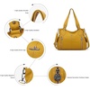 image:imageAngel Kiss Handbags for Womens TopHandle Hobo Purse Roomy Casual Shoulder Bags PU Tote Satchel Purse for WomenYellow