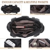 image:imageAngel Kiss Hobo Bags for Women Vegan Leather Shoulder Purses and Handbags Ladies Roomy Tote Bags Purse with Crossbody Strap1black