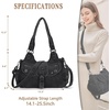 image:imageAngel Kiss Hobo Bags for Women Vegan Leather Shoulder Purses and Handbags Ladies Roomy Tote Bags Purse with Crossbody Strap1black