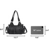 image:imageAngel Kiss Hobo Bags for Women Vegan Leather Shoulder Purses and Handbags Ladies Roomy Tote Bags Purse with Crossbody Strap1black