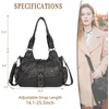 image:imageAngel Kiss Hobo Bags for Women Vegan Leather Shoulder Purses and Handbags Ladies Roomy Tote Bags Purse with Crossbody StrapBronze