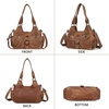 image:imageAngel Kiss Hobo Bags for Women Vegan Leather Shoulder Purses and Handbags Ladies Roomy Tote Bags Purse with Crossbody StrapBrown