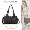 image:imageAngel Kiss Hobo Bags for Women Vegan Leather Shoulder Purses and Handbags Ladies Roomy Tote Bags Purse with Crossbody StrapCoffee