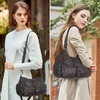 image:imageAngel Kiss Hobo Bags for Women Vegan Leather Shoulder Purses and Handbags Ladies Roomy Tote Bags Purse with Crossbody StrapCoffee