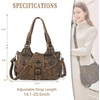 image:imageAngel Kiss Hobo Bags for Women Vegan Leather Shoulder Purses and Handbags Ladies Roomy Tote Bags Purse with Crossbody StrapDbrown