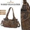 image:imageAngel Kiss Hobo Bags for Women Vegan Leather Shoulder Purses and Handbags Ladies Roomy Tote Bags Purse with Crossbody StrapDbrown
