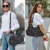 image:imageAngel Kiss Hobo Bags for Women Vegan Leather Shoulder Purses and Handbags Ladies Roomy Tote Bags Purse with Crossbody StrapDenim Black