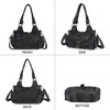 image:imageAngel Kiss Hobo Bags for Women Vegan Leather Shoulder Purses and Handbags Ladies Roomy Tote Bags Purse with Crossbody StrapDenim Black