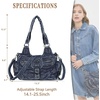 image:imageAngel Kiss Hobo Bags for Women Vegan Leather Shoulder Purses and Handbags Ladies Roomy Tote Bags Purse with Crossbody StrapDenim Blue