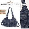 image:imageAngel Kiss Hobo Bags for Women Vegan Leather Shoulder Purses and Handbags Ladies Roomy Tote Bags Purse with Crossbody StrapDenim Blue