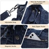 image:imageAngel Kiss Hobo Bags for Women Vegan Leather Shoulder Purses and Handbags Ladies Roomy Tote Bags Purse with Crossbody StrapDenim Blue