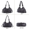 image:imageAngel Kiss Hobo Bags for Women Vegan Leather Shoulder Purses and Handbags Ladies Roomy Tote Bags Purse with Crossbody StrapPurpleBlack