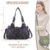 image:imageAngel Kiss Hobo Bags for Women Vegan Leather Shoulder Purses and Handbags Ladies Roomy Tote Bags Purse with Crossbody StrapPurpleBlack