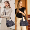 image:imageAngel Kiss Hobo Bags for Women Vegan Leather Shoulder Purses and Handbags Ladies Roomy Tote Bags Purse with Crossbody StrapPurpleBlack