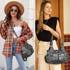 image:imageAngel Kiss Hobo Bags for Women Vegan Leather Shoulder Purses and Handbags Ladies Roomy Tote Bags Purse with Crossbody StrapSilver Grey