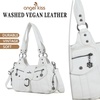 image:imageAngel Kiss Hobo Bags for Women Vegan Leather Shoulder Purses and Handbags Ladies Roomy Tote Bags Purse with Crossbody StrapWhite