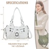 image:imageAngel Kiss Hobo Bags for Women Vegan Leather Shoulder Purses and Handbags Ladies Roomy Tote Bags Purse with Crossbody StrapWhite