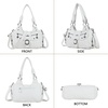 image:imageAngel Kiss Hobo Bags for Women Vegan Leather Shoulder Purses and Handbags Ladies Roomy Tote Bags Purse with Crossbody StrapWhite