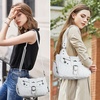 image:imageAngel Kiss Hobo Bags for Women Vegan Leather Shoulder Purses and Handbags Ladies Roomy Tote Bags Purse with Crossbody StrapWhite