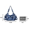 image:imageAngel Kiss Large Purses and Handbags for Women Washed Faux Leather Crossbody Hobo Satchel Shoulder Handbag Tote Purse12blue
