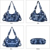 image:imageAngel Kiss Large Purses and Handbags for Women Washed Faux Leather Crossbody Hobo Satchel Shoulder Handbag Tote Purse12blue