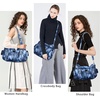 image:imageAngel Kiss Large Purses and Handbags for Women Washed Faux Leather Crossbody Hobo Satchel Shoulder Handbag Tote Purse12blue