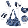 image:imageAngel Kiss Large Purses and Handbags for Women Washed Faux Leather Crossbody Hobo Satchel Shoulder Handbag Tote Purse12blue