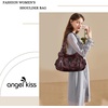 image:imageAngel Kiss Large Purses and Handbags for Women Washed Faux Leather Crossbody Hobo Satchel Shoulder Handbag Tote Purse1dpink