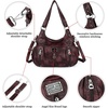 image:imageAngel Kiss Large Purses and Handbags for Women Washed Faux Leather Crossbody Hobo Satchel Shoulder Handbag Tote Purse1dpink