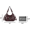 image:imageAngel Kiss Large Purses and Handbags for Women Washed Faux Leather Crossbody Hobo Satchel Shoulder Handbag Tote Purse1dpink