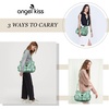 image:imageAngel Kiss Large Purses and Handbags for Women Washed Faux Leather Crossbody Hobo Satchel Shoulder Handbag Tote Purse1lgreen