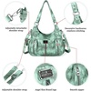 image:imageAngel Kiss Large Purses and Handbags for Women Washed Faux Leather Crossbody Hobo Satchel Shoulder Handbag Tote Purse1lgreen