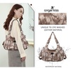 image:imageAngel Kiss Large Purses and Handbags for Women Washed Faux Leather Crossbody Hobo Satchel Shoulder Handbag Tote Purse7028khkai