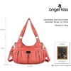 image:imageAngel Kiss Large Purses and Handbags for Women Washed Faux Leather Crossbody Hobo Satchel Shoulder Handbag Tote Purse8901coral