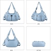 image:imageAngel Kiss Large Purses and Handbags for Women Washed Faux Leather Crossbody Hobo Satchel Shoulder Handbag Tote Purse8901sky Blue