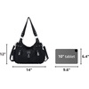 image:imageAngel Kiss Large Purses and Handbags for Women Washed Faux Leather Crossbody Hobo Satchel Shoulder Handbag Tote PurseBlack