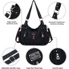 image:imageAngel Kiss Large Purses and Handbags for Women Washed Faux Leather Crossbody Hobo Satchel Shoulder Handbag Tote PurseBlack