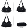 image:imageAngel Kiss Large Purses and Handbags for Women Washed Faux Leather Crossbody Hobo Satchel Shoulder Handbag Tote PurseBlack