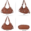 image:imageAngel Kiss Large Purses and Handbags for Women Washed Faux Leather Crossbody Hobo Satchel Shoulder Handbag Tote PurseBrown