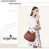 image:imageAngel Kiss Large Purses and Handbags for Women Washed Faux Leather Crossbody Hobo Satchel Shoulder Handbag Tote PurseBrown
