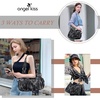 image:imageAngel Kiss Large Purses and Handbags for Women Washed Faux Leather Crossbody Hobo Satchel Shoulder Handbag Tote PurseGblackGrey