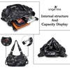 image:imageAngel Kiss Large Purses and Handbags for Women Washed Faux Leather Crossbody Hobo Satchel Shoulder Handbag Tote PurseGblackGrey