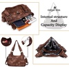 image:imageAngel Kiss Large Purses and Handbags for Women Washed Faux Leather Crossbody Hobo Satchel Shoulder Handbag Tote PurseGbrown