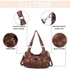 image:imageAngel Kiss Large Purses and Handbags for Women Washed Faux Leather Crossbody Hobo Satchel Shoulder Handbag Tote PurseGbrown