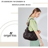 image:imageAngel Kiss Large Purses and Handbags for Women Washed Faux Leather Crossbody Hobo Satchel Shoulder Handbag Tote PurseGcoffee