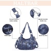image:imageAngel Kiss Large Purses and Handbags for Women Washed Faux Leather Crossbody Hobo Satchel Shoulder Handbag Tote PurseGjblue