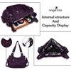 image:imageAngel Kiss Large Purses and Handbags for Women Washed Faux Leather Crossbody Hobo Satchel Shoulder Handbag Tote PurseGpurple