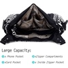 image:imageAngel Kiss Large Purses and Handbags for Women Washed Faux Leather Crossbody Hobo Satchel Shoulder Handbag Tote PurseLeopardblack