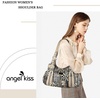 image:imageAngel Kiss Large Purses and Handbags for Women Washed Faux Leather Crossbody Hobo Satchel Shoulder Handbag Tote PurseLeopardbrownBeige