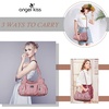 image:imageAngel Kiss Large Purses and Handbags for Women Washed Faux Leather Crossbody Hobo Satchel Shoulder Handbag Tote PursePink2